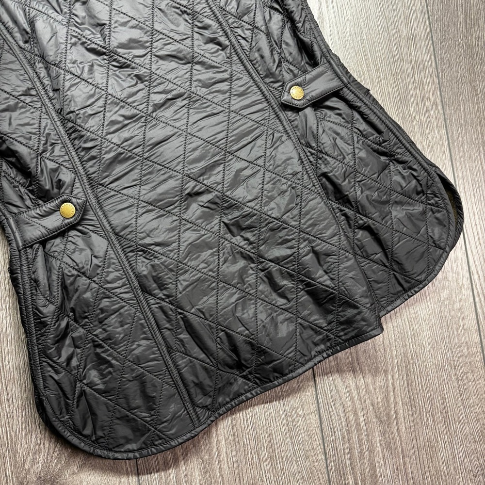 Barbour Wray Gilet Black Quilted Fleece Lined Vest LGI0017 Women US 4 UK 8 - Picture 8 of 11